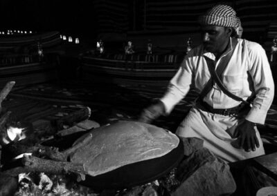 Jordanian Bedouin making shrak bread