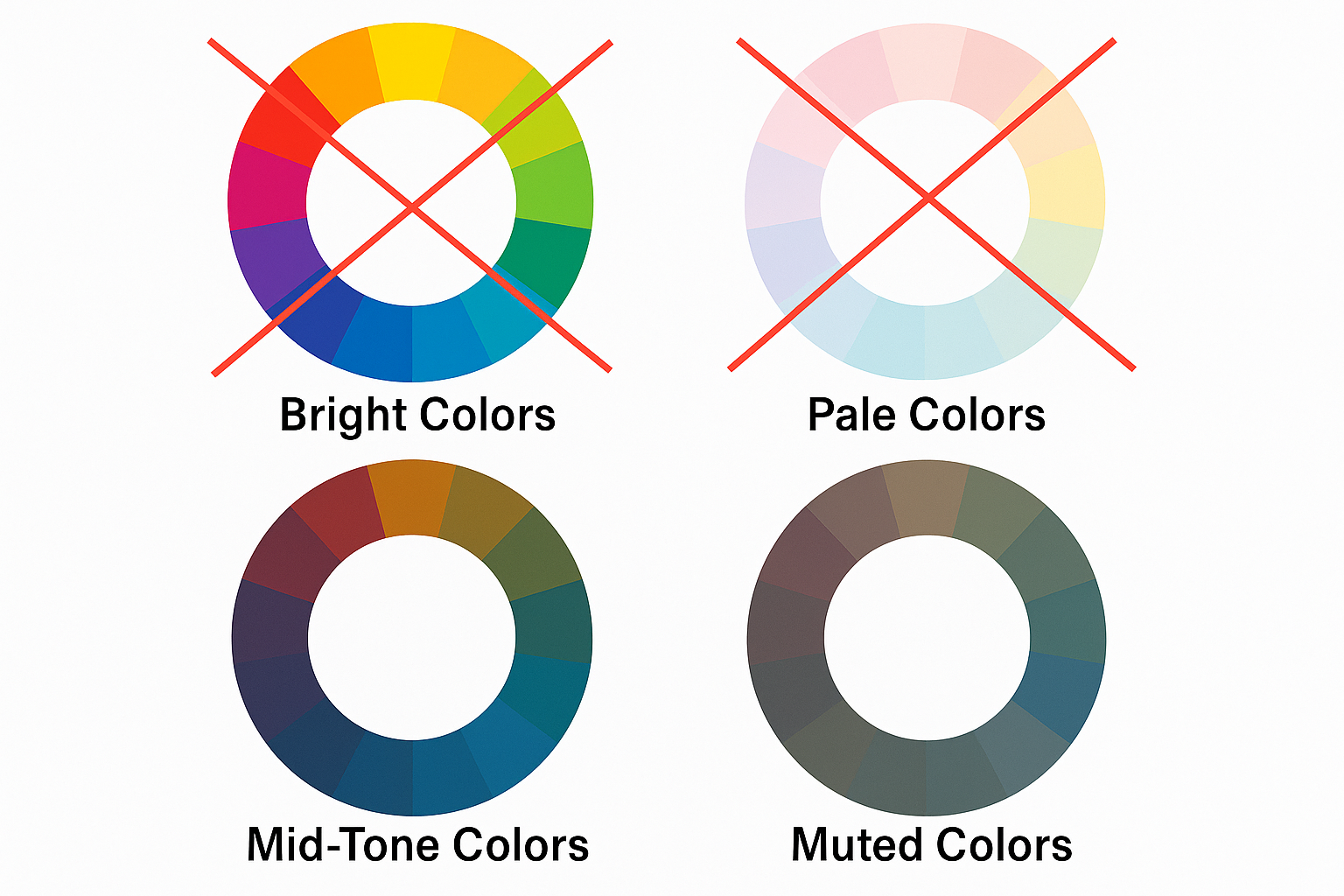 Clothing colors for headshots - color wheels
